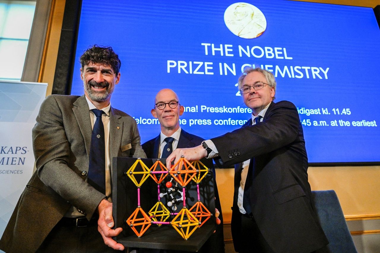 คณะกรรมการโนเบลเผยโมเดลโครงข่ายโลหะ-อินทรีย์จำลอง