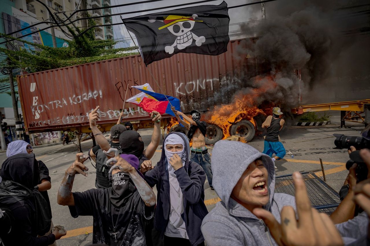 การประท้วงในฟิลิปปินส์ 21 ก.ย. (Photo by Ezra Acayan/Getty Images)