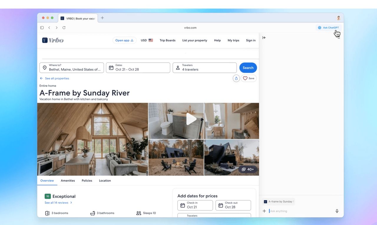 ปุ่ม “Ask ChatGPT” ใช้ถามหรือตอบโต้ได้ทันที