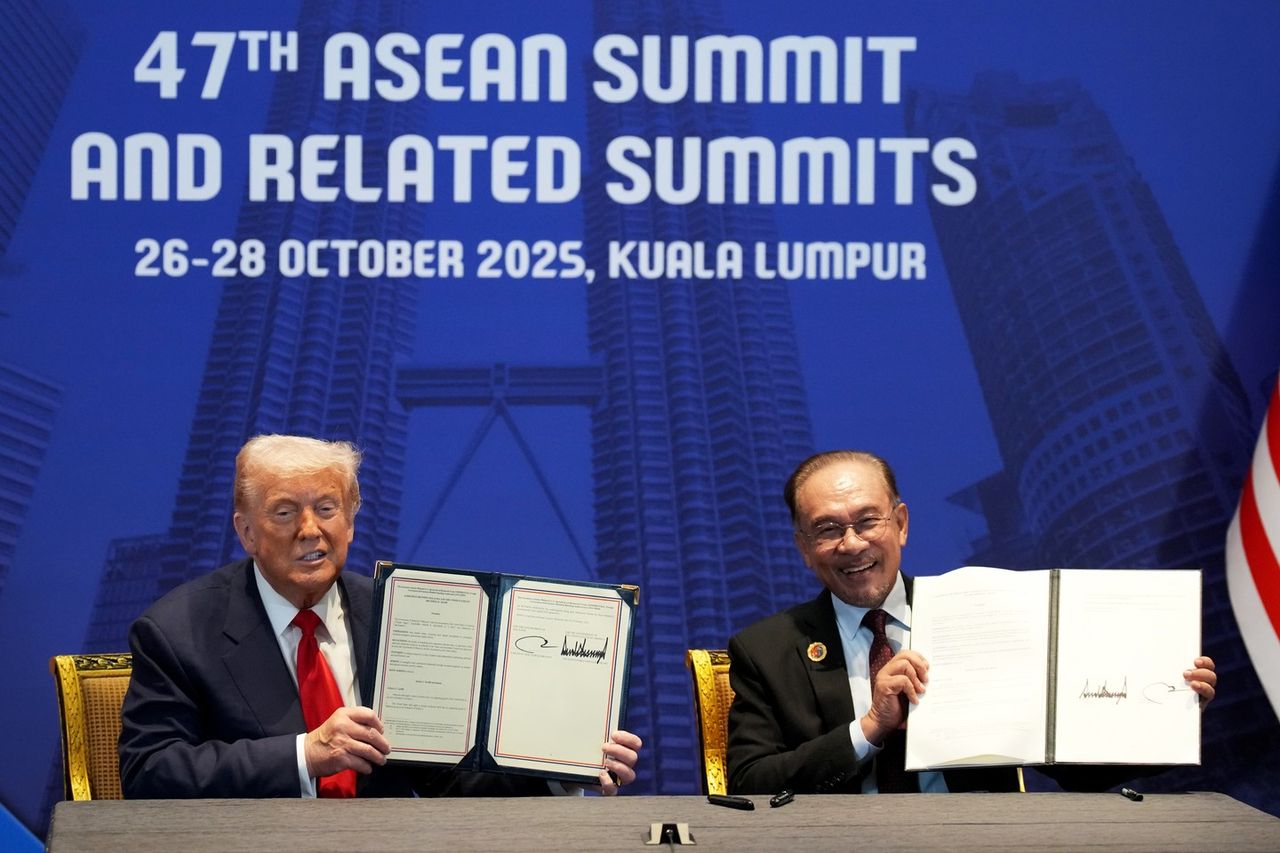 ประธานาดีทรัมป์ และอันวาร์ อิบราฮิม นายกฯ มาเลเซีย