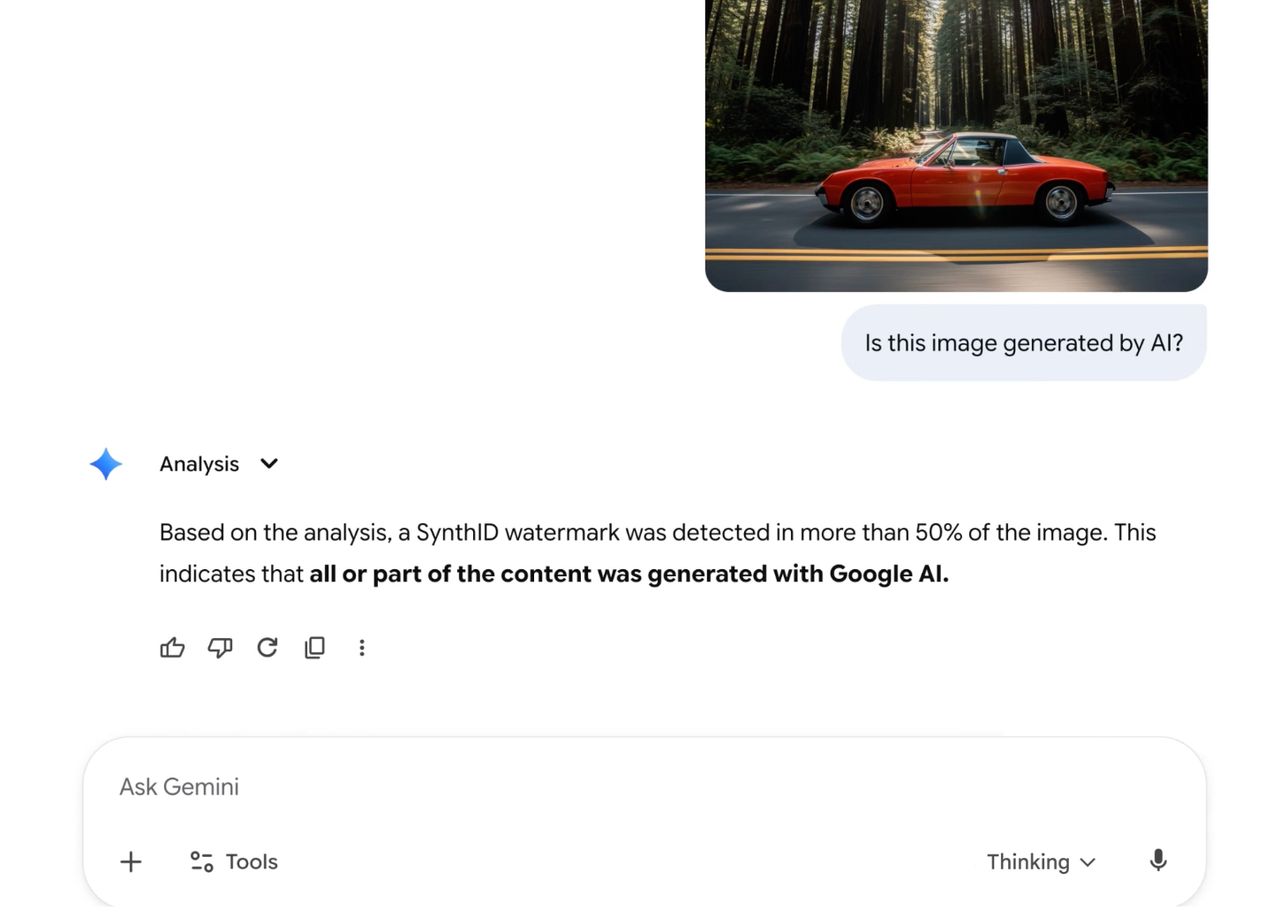 กูเกิลเพิ่มเครื่องมือการตรวจสอบภาพและวิดีโอที่เป็น AI
