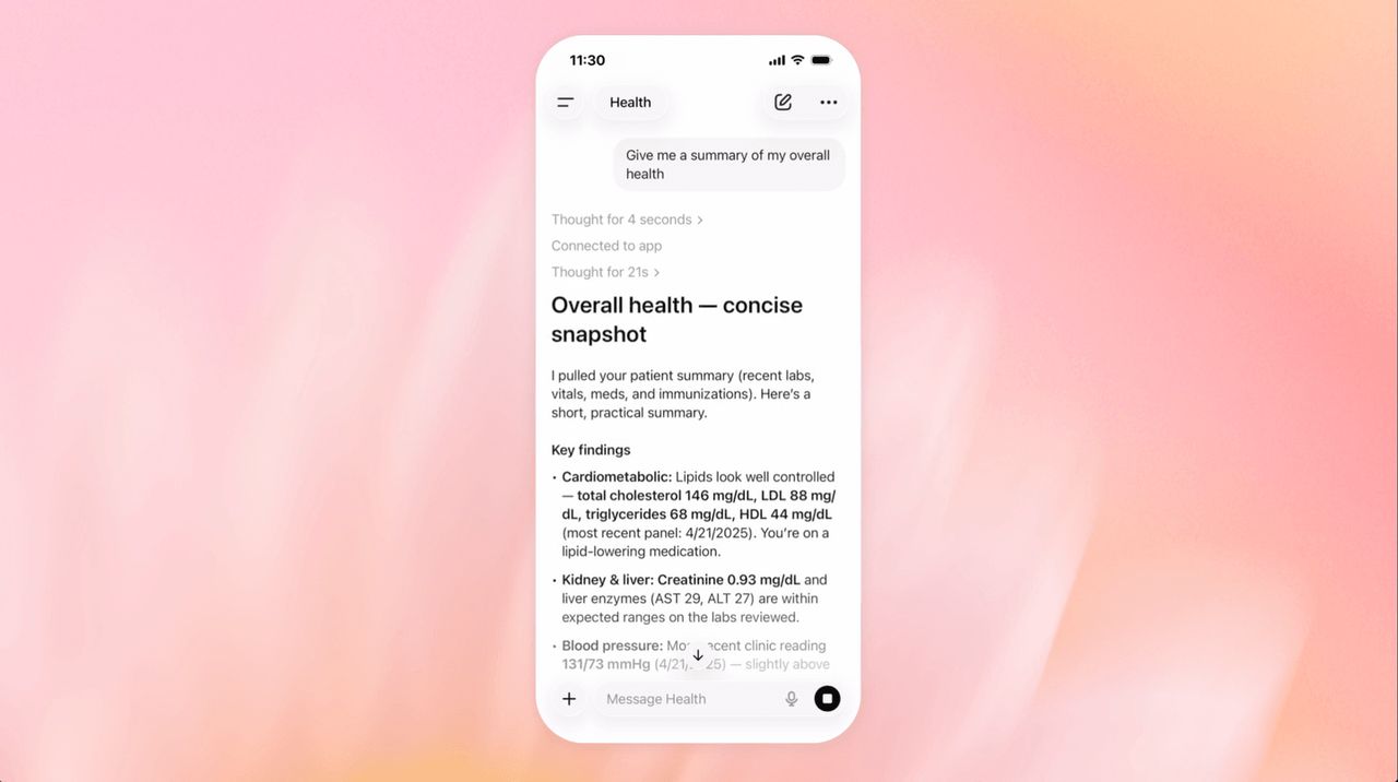 ChatGPT Health ฟีเจอร์ใหม่จาก OpenAI
