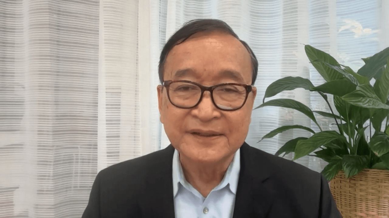  สม รังสี อดีตผู้นำฝ่ายค้านกัมพูชา