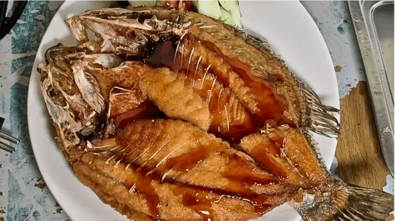 ปลากระพงทอดน้ำปลา