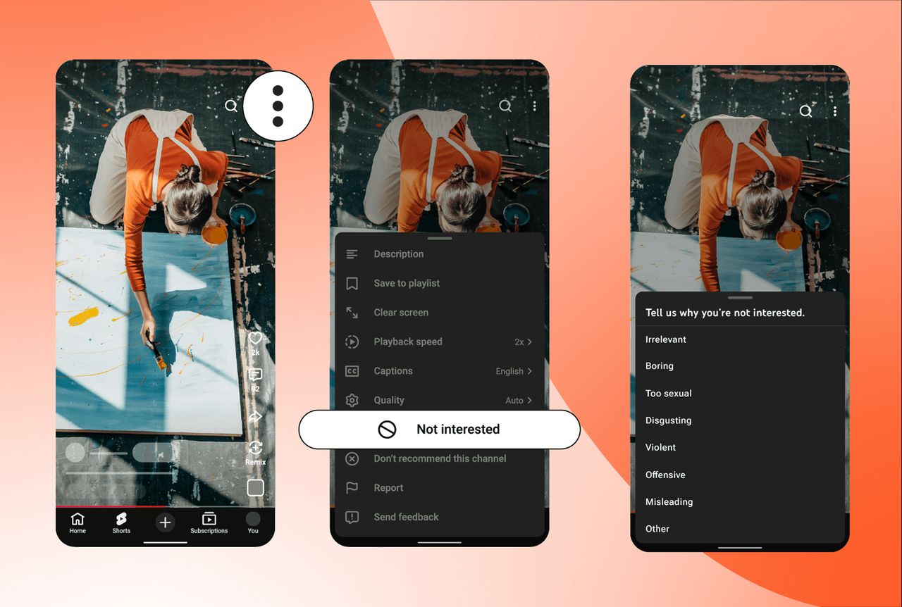 YouTube Shorts ปรับการแสดงผลใหม่