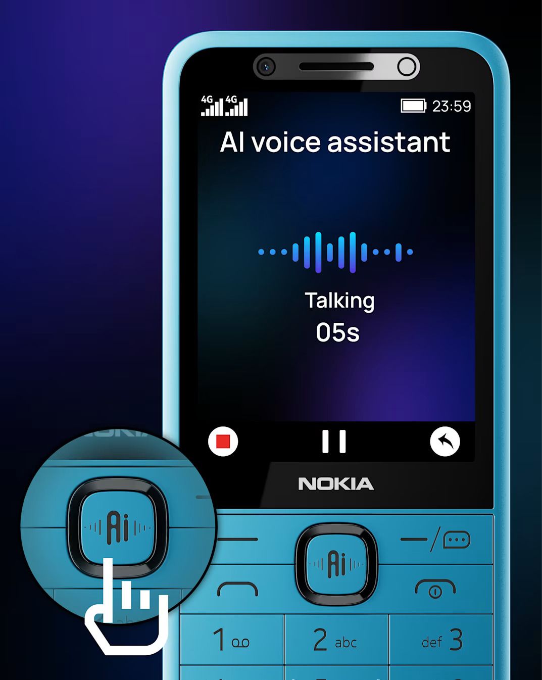 Nokia 235 4G 2nd Edition ซึ่งแม้มีฟีเจอร์ AI แต่ก็ถูกมองว่าไม่มีความจำเป็น