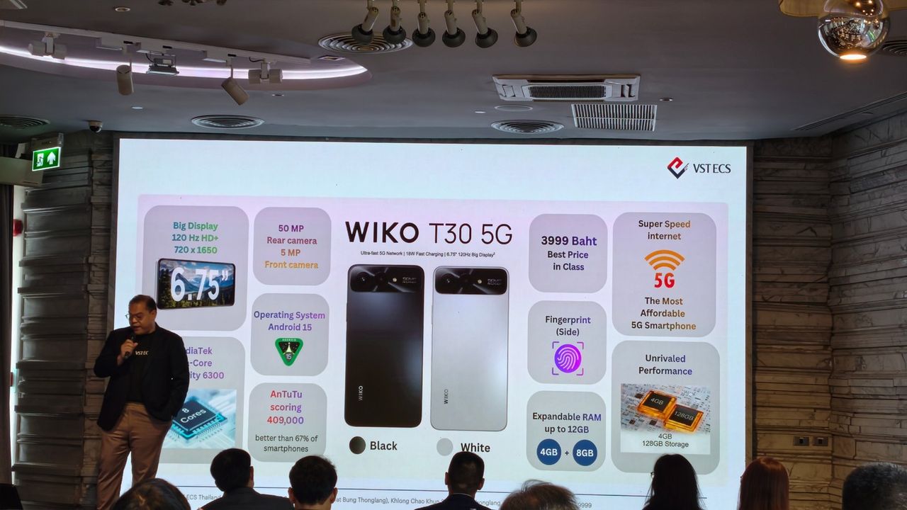 สเปกภาพรวมของ WIKO T30 5G