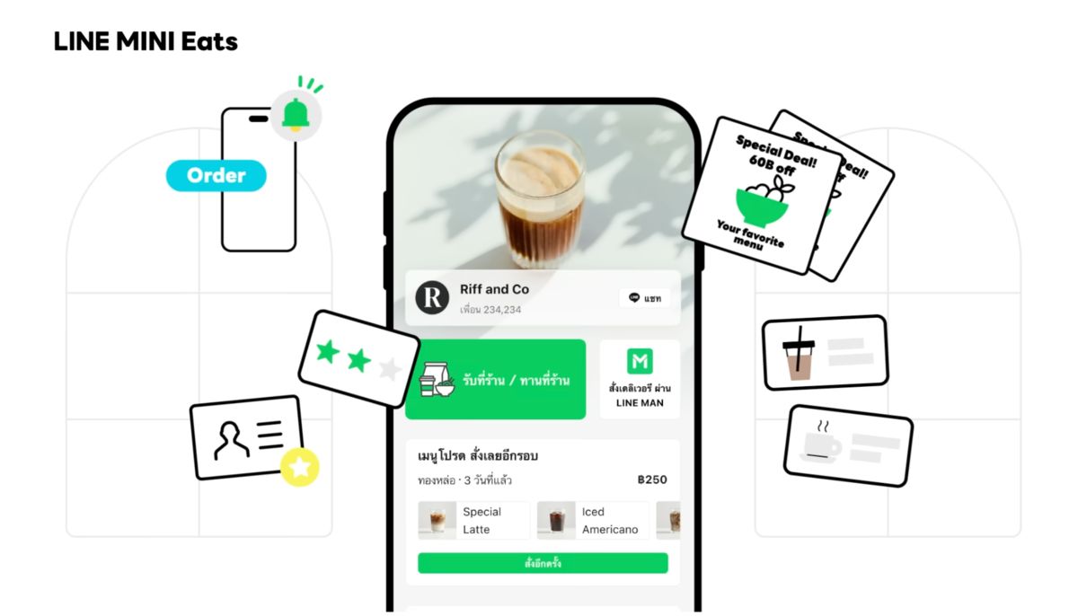 บริการใหม่ LINE MINI Eats