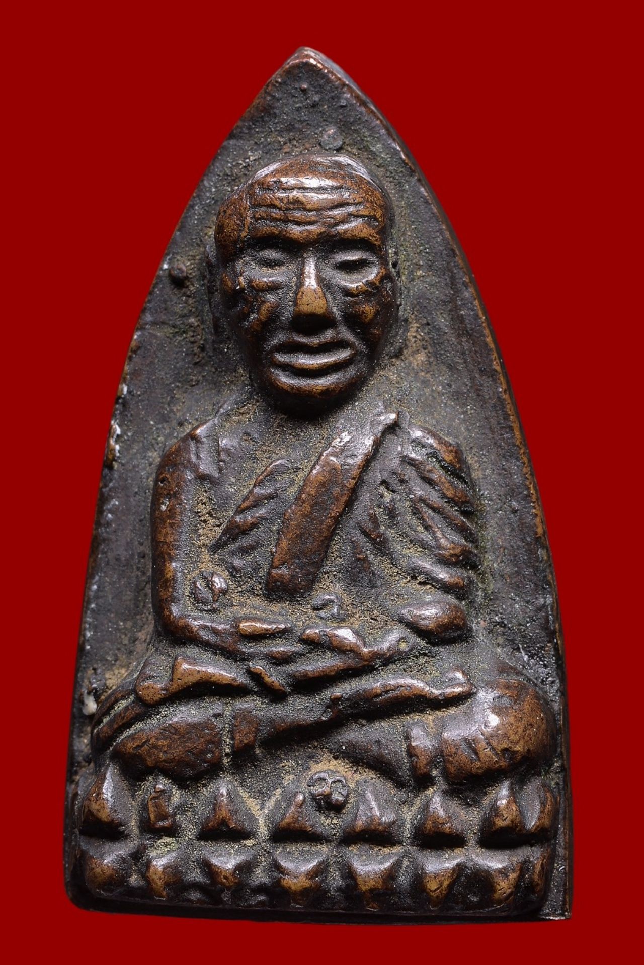 Luang Pu Thuat Large Iron Back Amulet 1962 Wat Chang Hai Pattani 