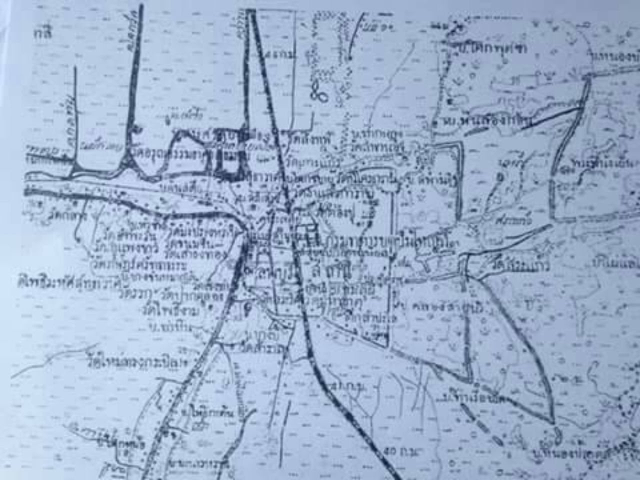 แผนที่เมืองลพบุรีเก่า