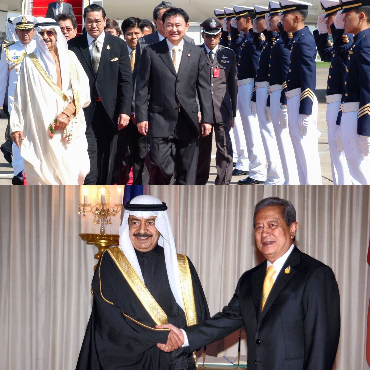เจ้าชายคอลิฟะห์ บิน ซัลมาน อัล คอลิฟะห์ นายกรัฐมนตรีบาห์เรน  เสด็จมายังประเทศไทยอย่างเป็นทางการเกือบทุกรัฐบาล