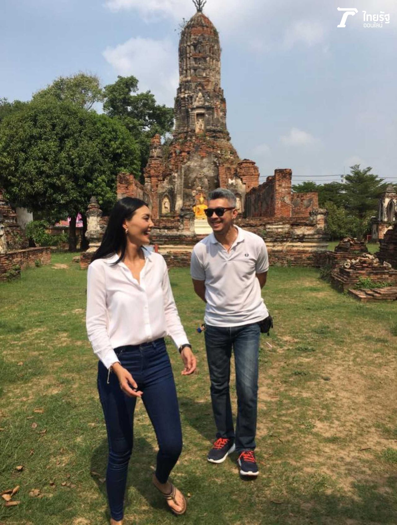 ลูกหมี รัศมี กับ เต้ ธนกฤต ผู้อำนวยการกองประกวดมิสแกรนด์พระนครศรีอยุธยา 2018