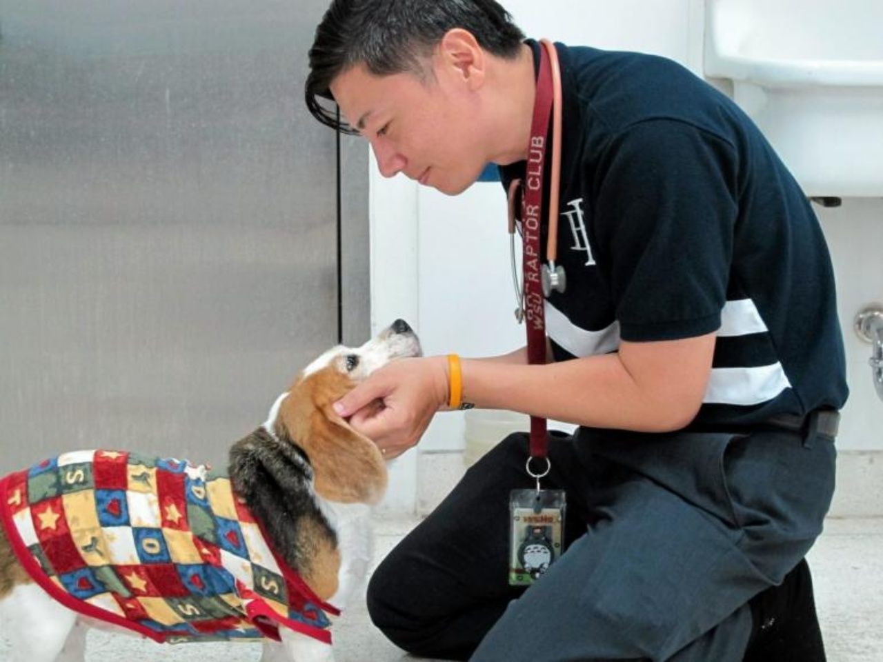 นสพ.เกษตร สุเตชะ สัตวแพทย์ประจำคลินิกสัตว์เลี้ยงพิเศษ โรงพยาบาลสัตว์ คณะสัตวแพทย์ มหาวิทยาลัยเกษตรศาสตร์ (มก.)