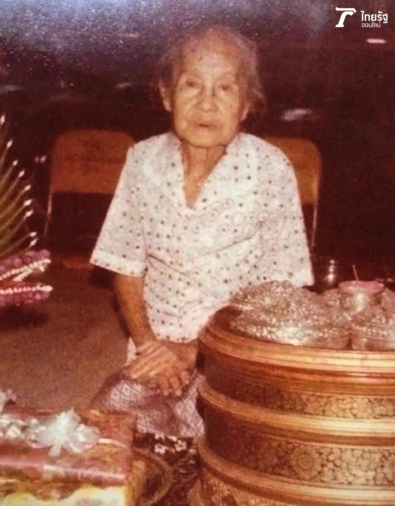 ภาพถ่ายยายคำแปง ผู้เป็นโยมอุปัฏฐายิกา ของพระครูบาบุญชุ่ม รวมถึงเป็น โยมอุปัฏฐายิกาของครูบาศรีวิชัยด้วย