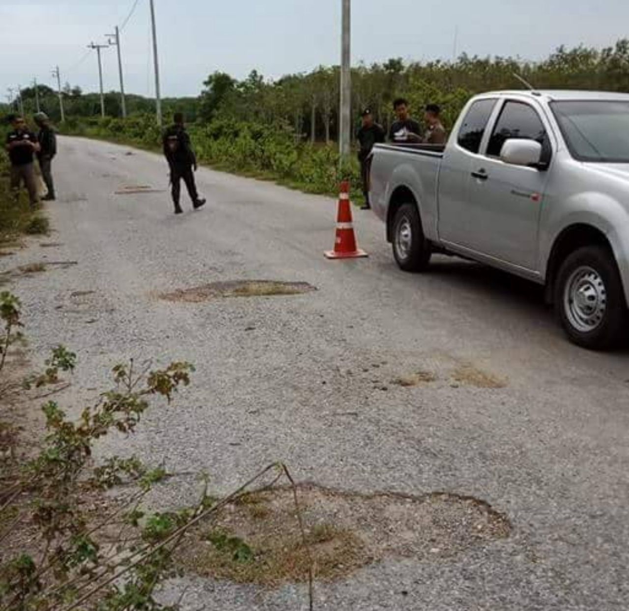 จุดเกิดเหตุ ขณะทำเเผนตอนกลางวัน