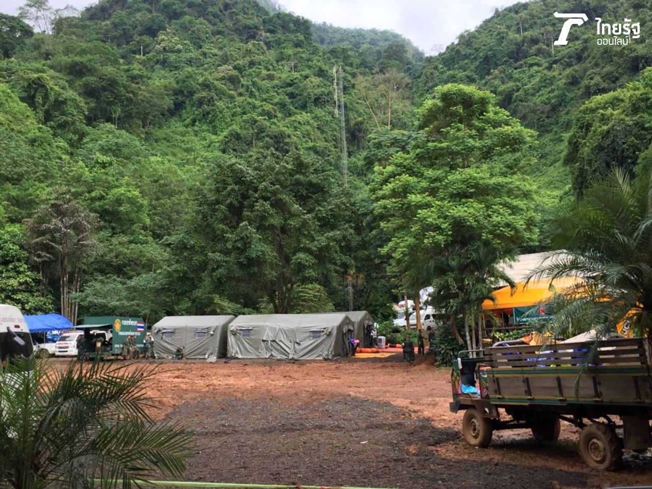 ภาพมุมกว้าง รพ.สนาม ที่ถ้ำหลวง