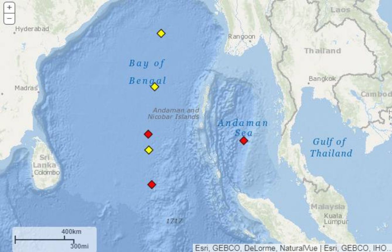 ทุ่นแจ้งเตือนสึนามิของไทยมีทั้งหมด 5 จุด ฝั่งทะเลอันดามันเครื่องเสียมา 3 ปีแล้ว ด้านฝั่งด้านทะเลเบงกอล ตะวันตกของภูเก็ต โคบา เสีย 3 จุด