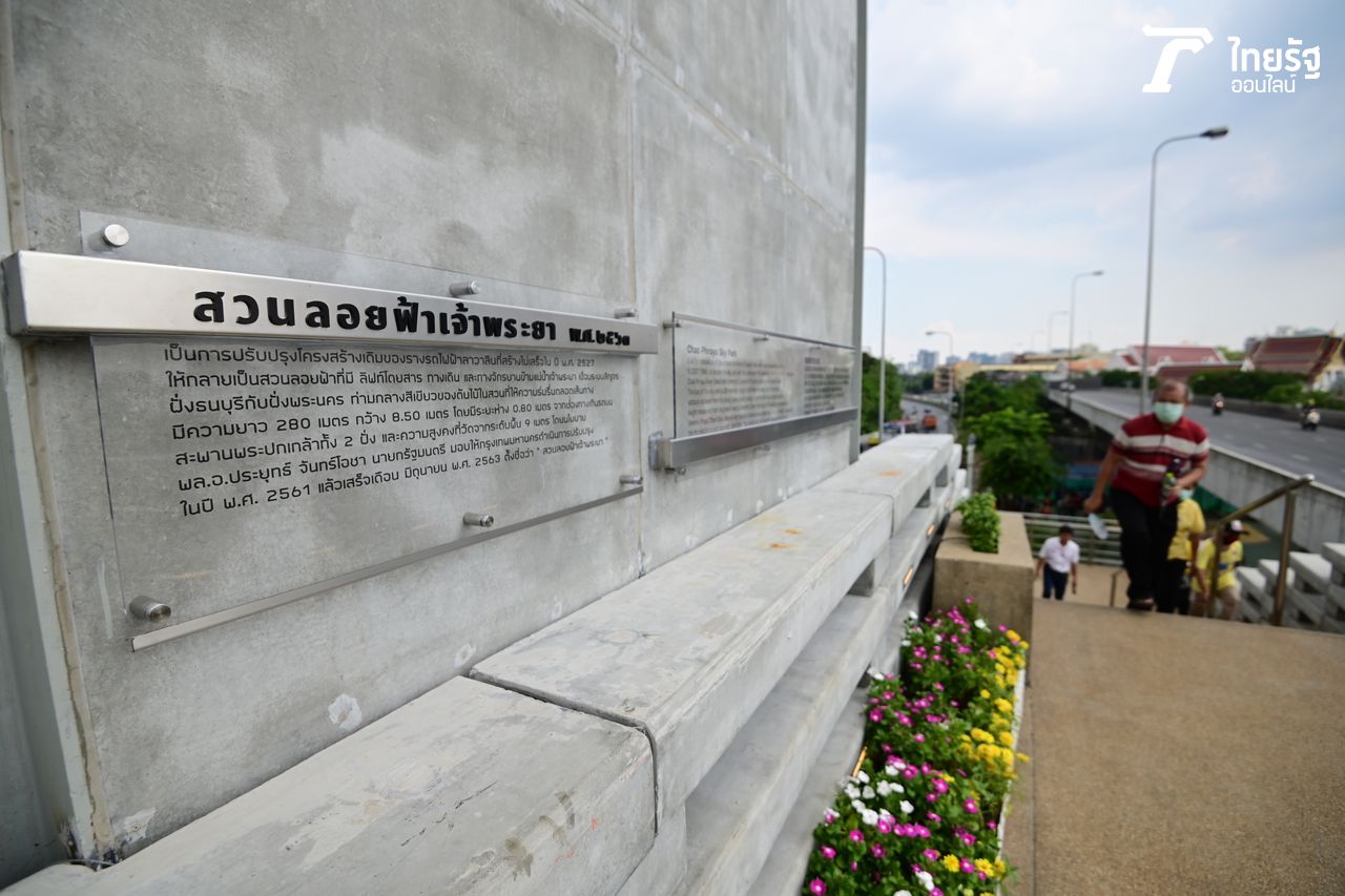 ป้ายบอกความ เป็น-มา ของการสร้างสวนสาธารณะ