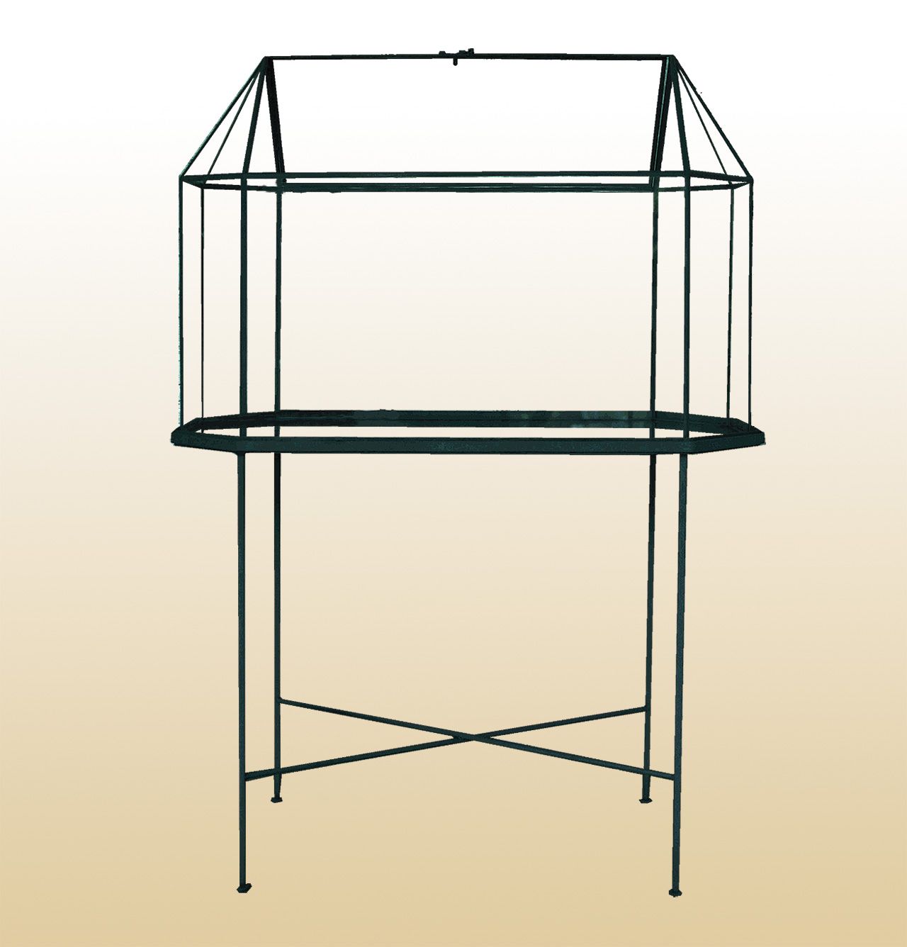 กรีนเฮ้าส์ขนาดใหญ่ สามารถจัดสวน หรือปลูกไม้กระถางวางประดับภายในอาคารได้ ขนาด 69×33×51.5 เซนติเมตร ราคา 5,500 บาท จาก Yarnnakarn Art & Craft Studio