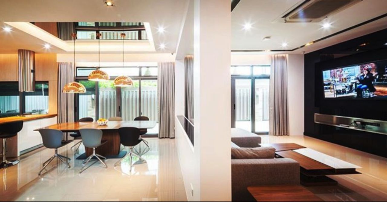 ห้องพักผ่อนและครัวเชื่อมกันเลย