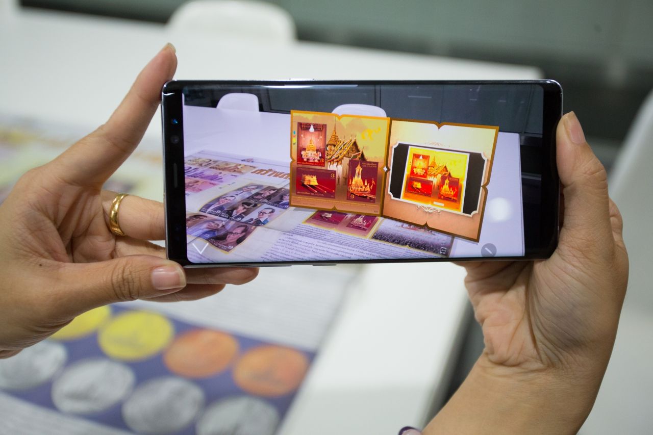 AR: ภาพกราฟิก 3 มิติสมุดแสตมป์