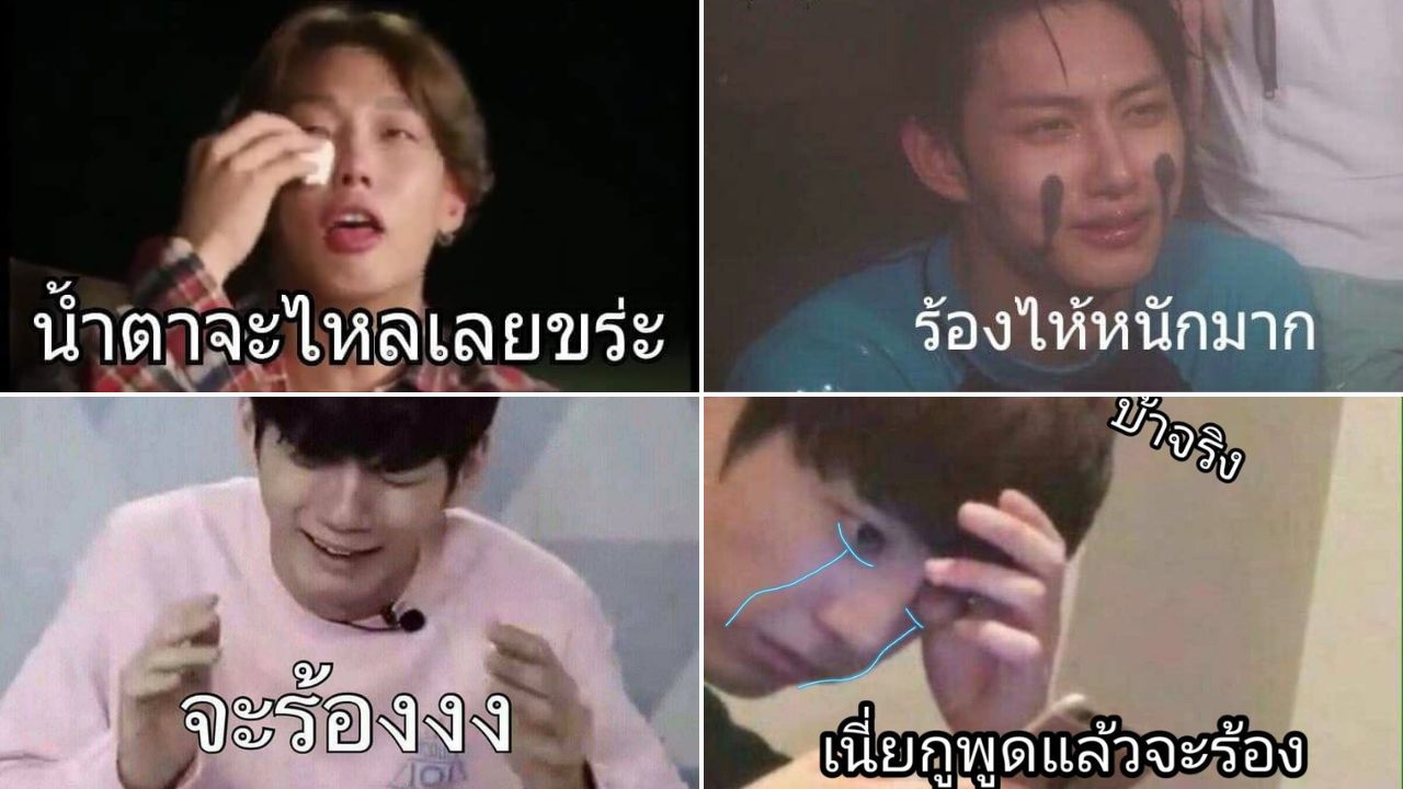 รูปมีมร้องไห้ตลก ภาพไอดอลฮาๆ พร้อมคำบรรยาย