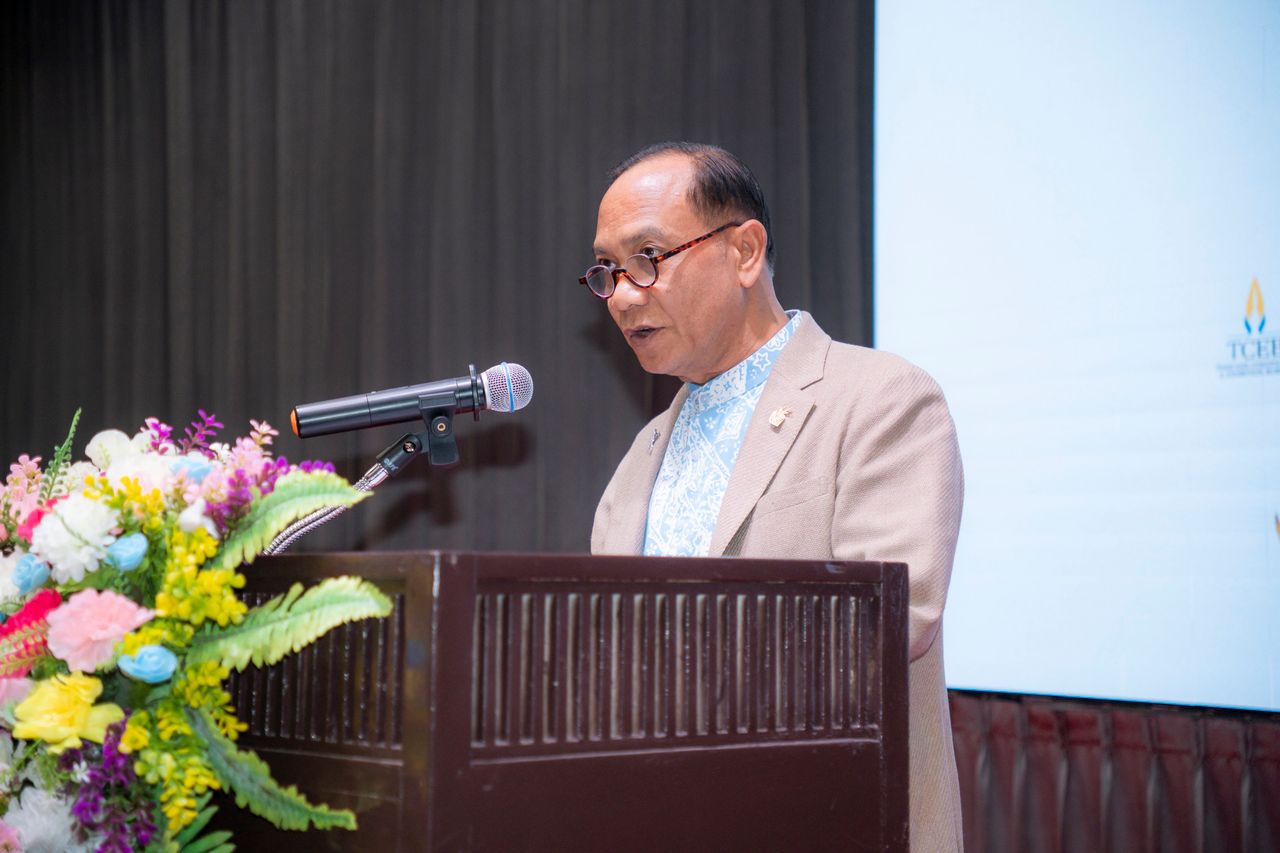 ชำนาญ ศรีสวัสดิ์ ประธานสภาอุตสาหกรรมท่องเที่ยวแห่งประเทศไทย ในกิจกรรมการประชุม CVTEC MICE BUSINESS ROADSHOW 2024