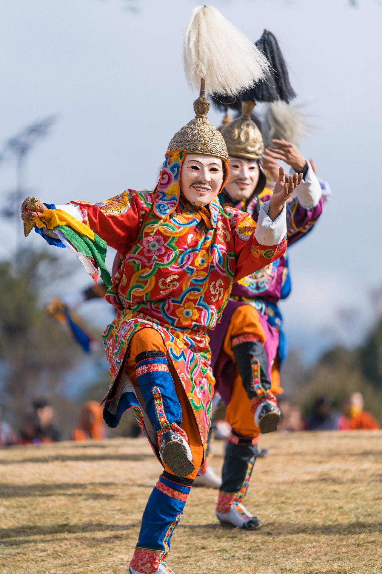 เทศกาล Druk Wangyel Tshechu จะมีการเต้นรำอันเป็นเอกลักษณ์หลายอย่าง ซึ่งแตกต่างจากเทศกาลทางศาสนาอื่นๆ ทั่วประเทศ