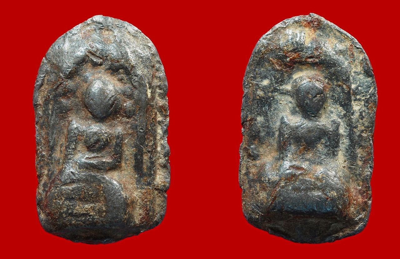 พระพิมพ์เศียรโล้น เนื้อตะกั่ว หลวงพ่อเนียม วัดน้อย ของ ฐิการ ศุภวิรัชบัญชา.