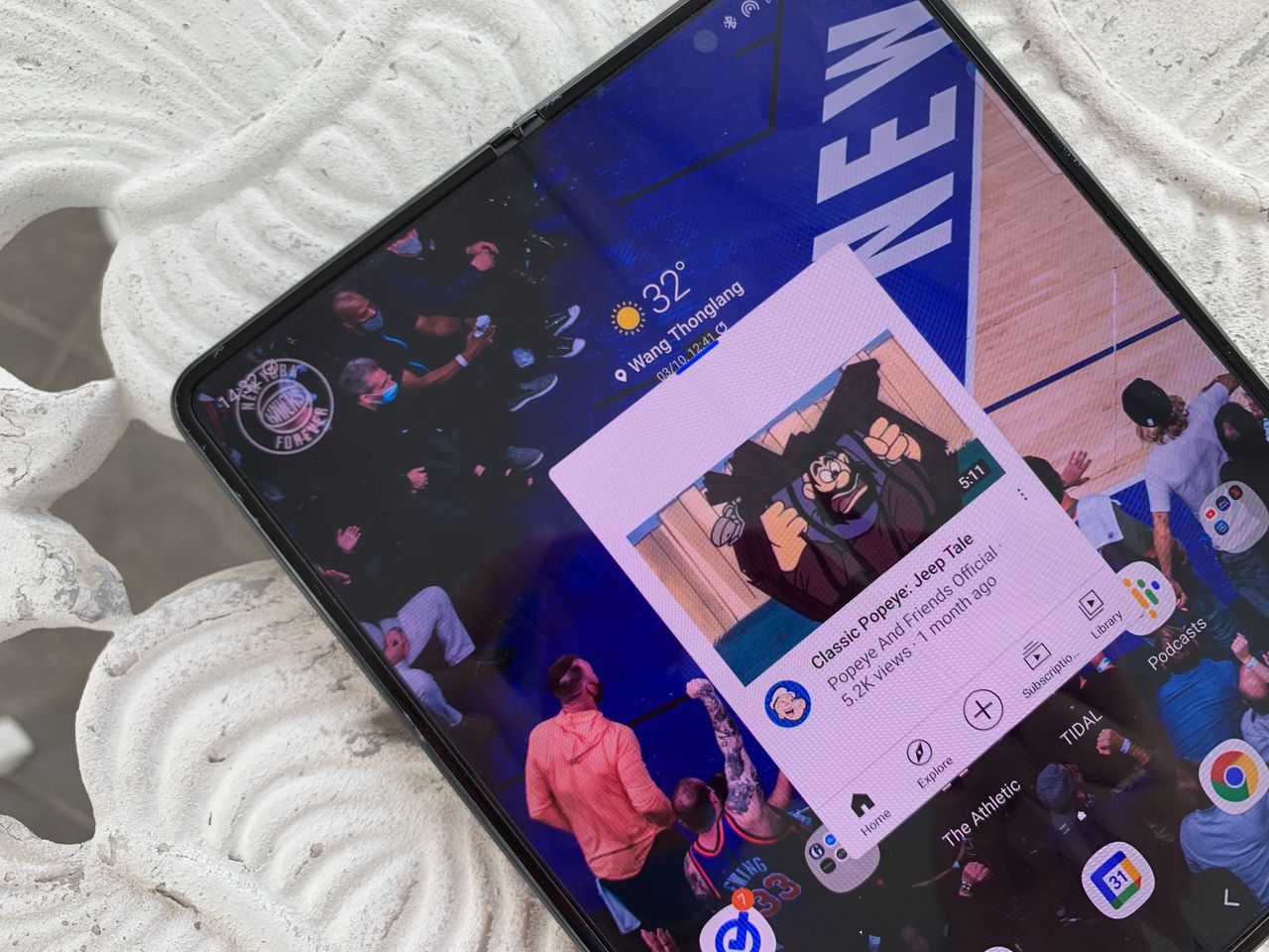 Galaxy Z Fold3 แสดงผลแบบป๊อปอัปได้ด้วย