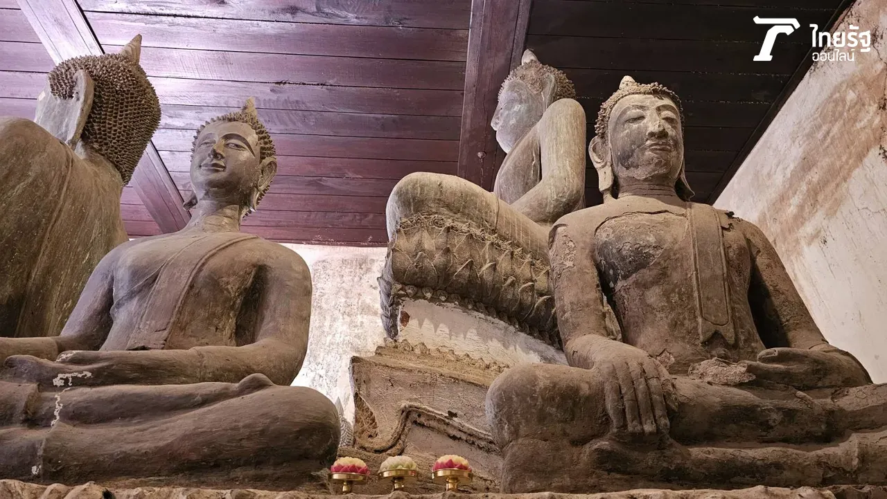 "วัดวังแดงใต้ อยุธยา" ไหว้พระพุทธรูปโบราณ ขอขมากรรมในโบสถ์มหาอุตม์