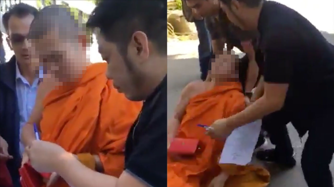 หลวงพี่เจอหมายจับชำเราเด็ก เป็นลมล้มตึง กล่อม2ชม.ยอมสึก (ชมคลิป)