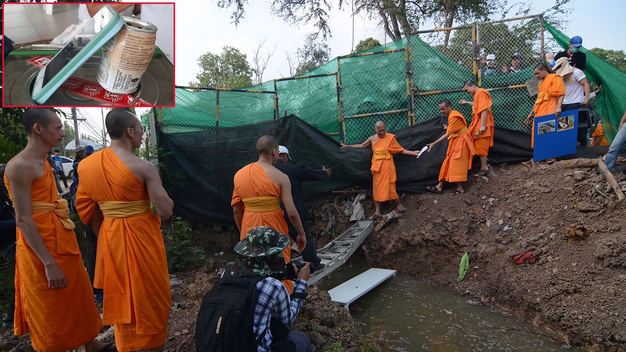 โดนบีบหนัก ศิษย์ธรรมกายใช้กระป๋องช่วยดึงสัญญาณฯ พระปีนบันไดแถลงข่าว 