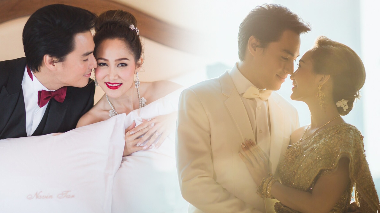ชมภาพจุใจ! นาวิน ต้าร์-น้ำหวาน แต่งงานชื่นมื่น เพื่อนดาราแห่ยินดี