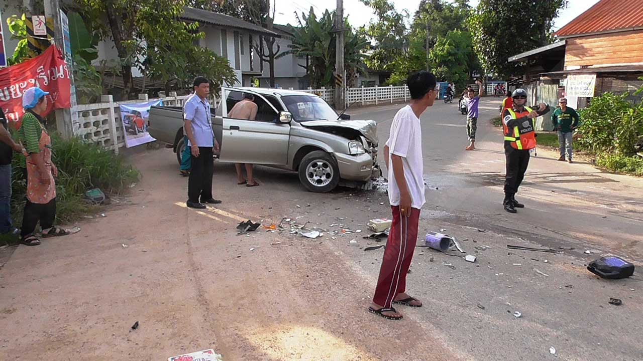 กระบะซิ่งแหกโค้งประสานงาปิกอัพ ดับ 1 เจ็บ 1