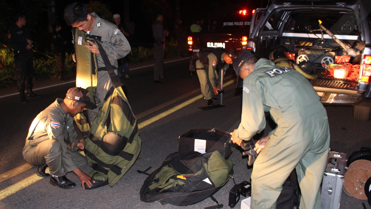 ฉก.ทพ.33-ตร. ซ้อมแผนเผชิญเหตุถนนสาย เบตง-ยะลา รับมือพวกป่วน