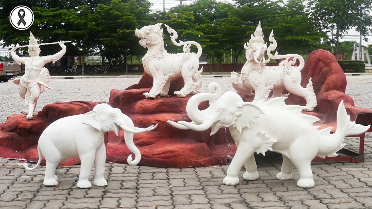 ลองตั้ง ‘สัตว์หิมพานต์’ ก่อนไปวางฐานพระเมรุ