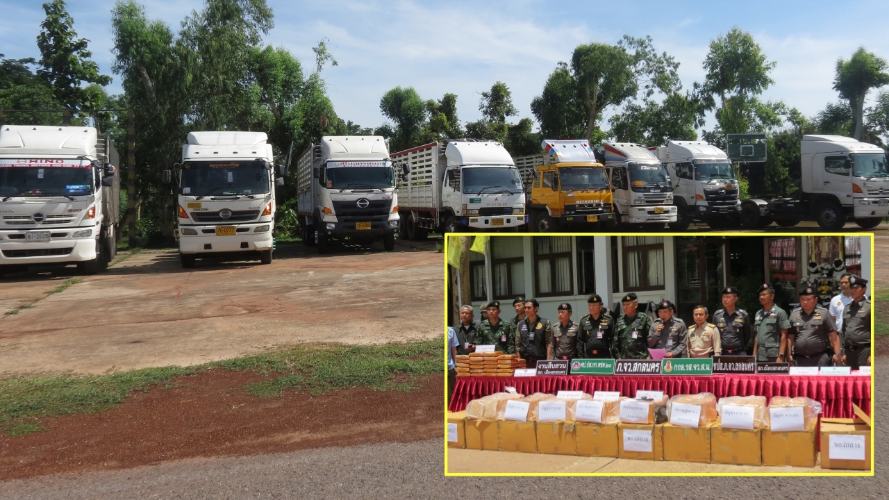 ตะลึง ขุมทรัพย์เสี่ยสกลฯ เปิดขนส่งบังหน้าค้ายา อายัดรถเจอกัญชาเกือบตัน