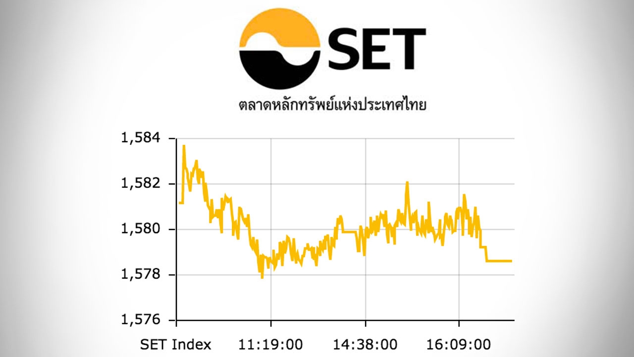 หุ้นไทยปิดตลาดบ่าย ปรับลด 2.52 ดัชนีอยู่ที่ 1,578 จุด