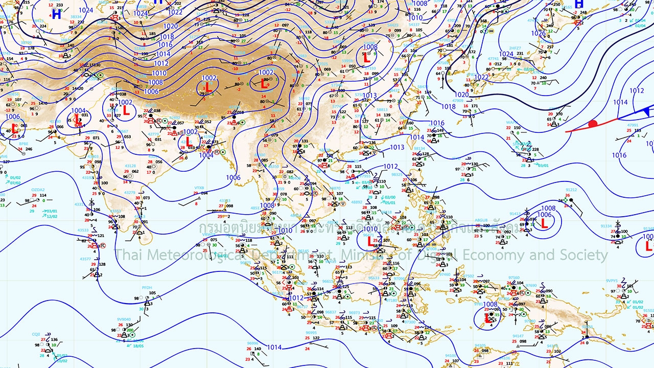 ทั่วไทย กลางวันอากาศร้อนถึงร้อนจัด ระวังฝนฟ้าคะนอง ลมกระโชกแรง