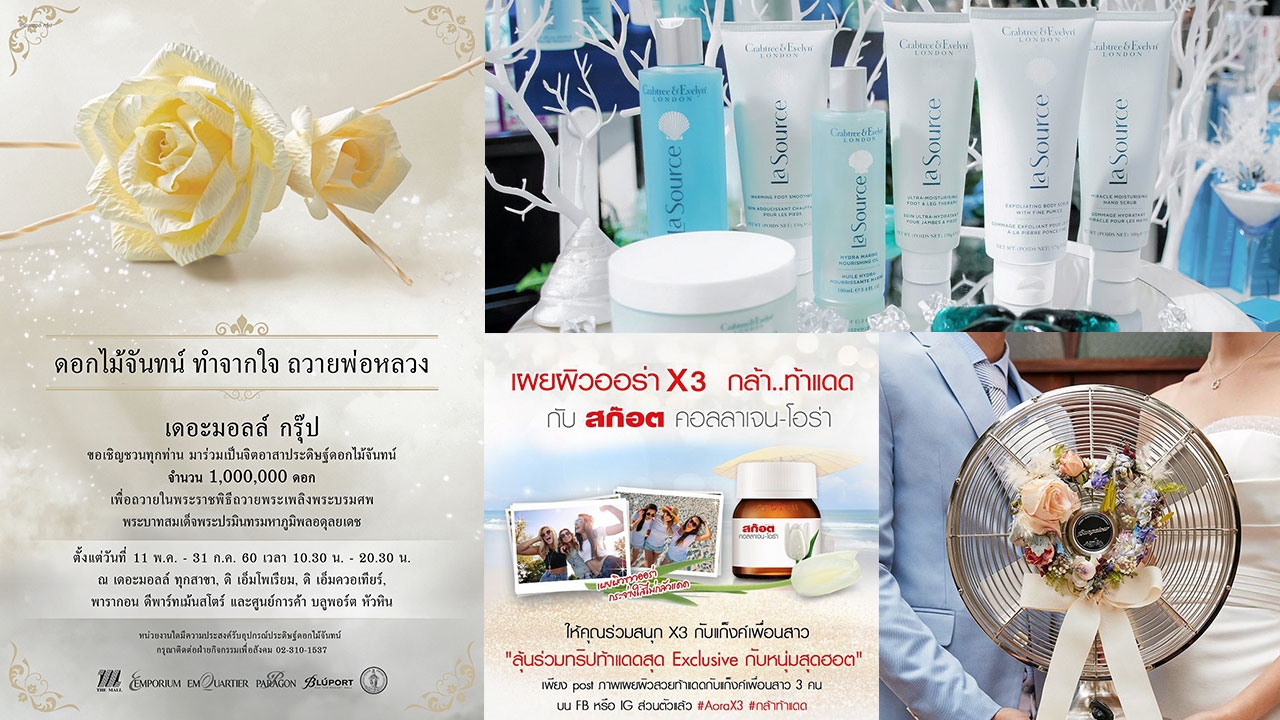 เดอะมอลล์ กรุ๊ป จัดโครงการ "ดอกไม้จันทน์ ทำจากใจ ถวายพ่อหลวง"