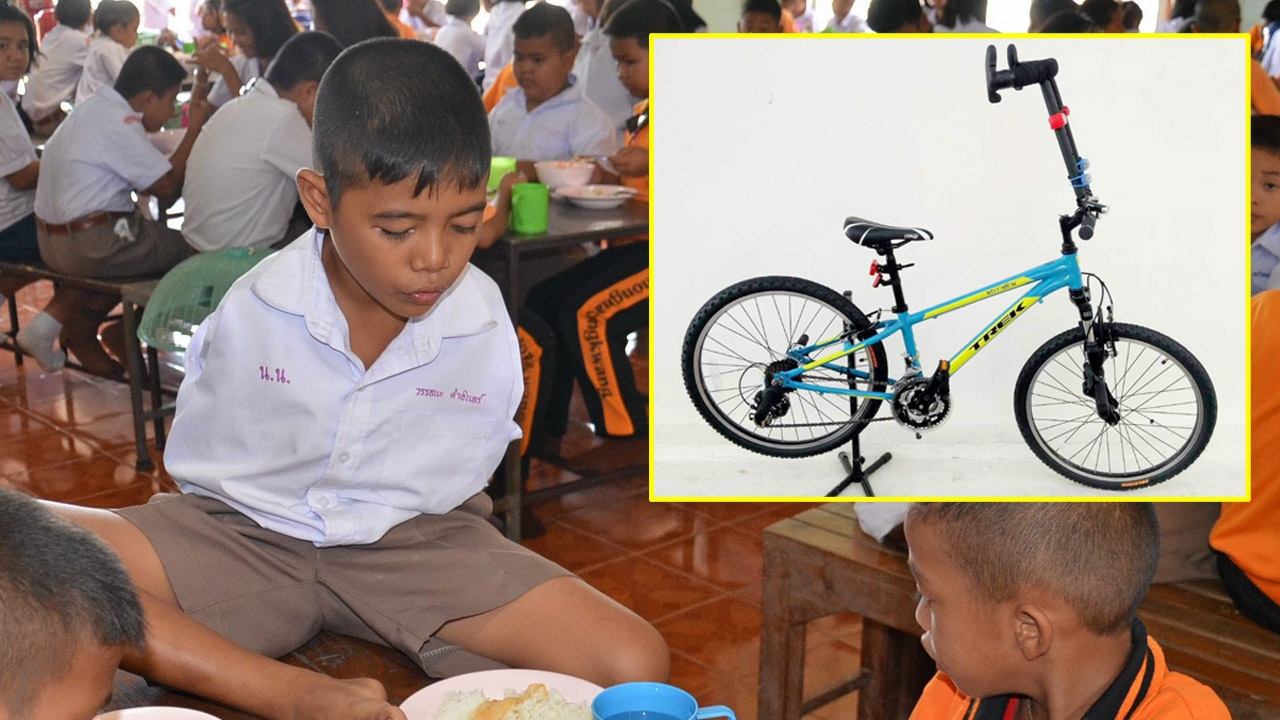 พระราชทานจักรยานฟ้าให้ ‘น้องทาม’ ไว้เป็นรถคู่ใจ ใช้ขี่ประจําวัน เพื่อนๆยินดี