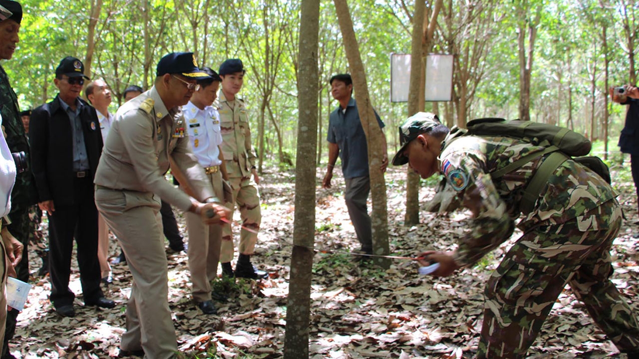 พ่อเมืองศรีสะเกษ นำทหาร - ตร. ทวงคืนผืนป่าอุทยานเขาพระวิหาร