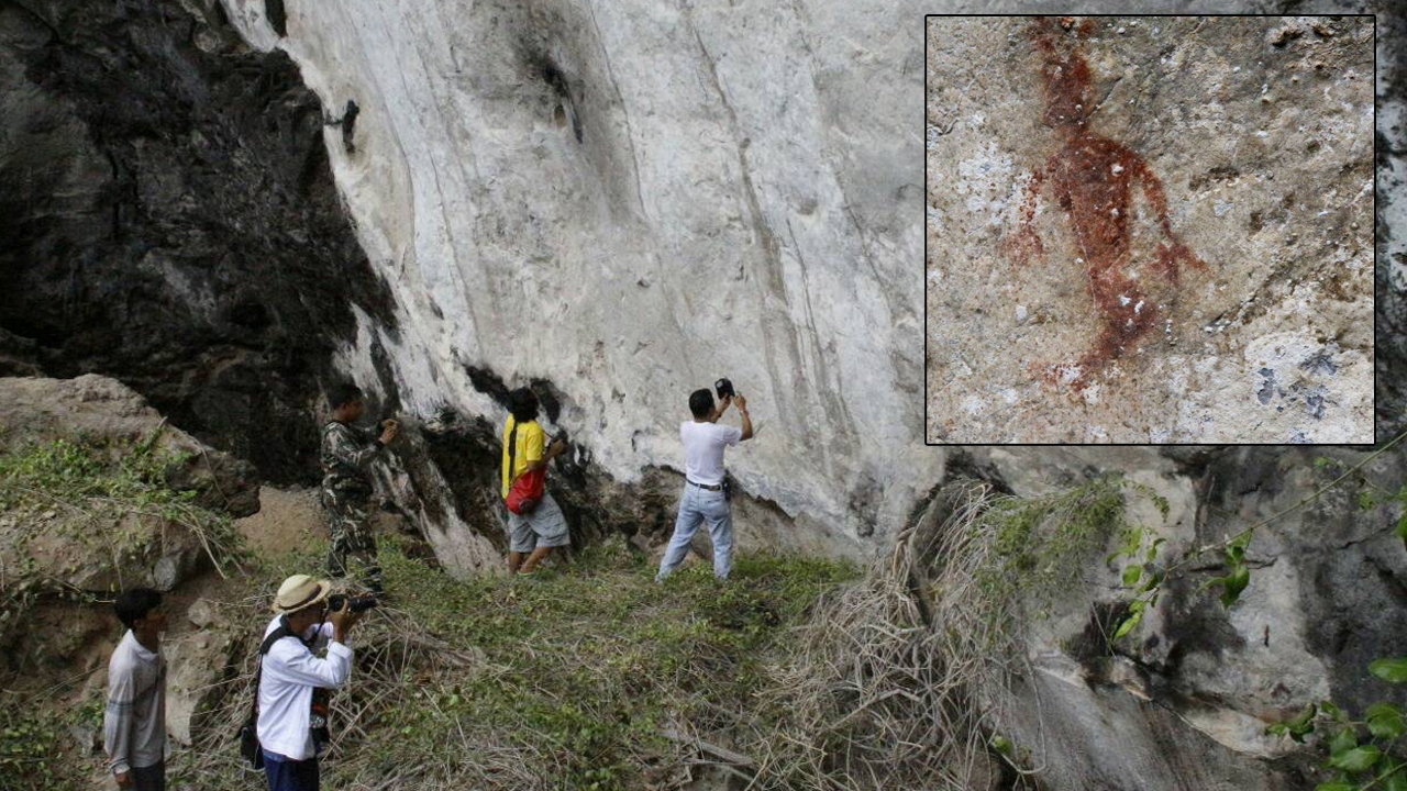 พบแหล่งภาพเขียนสีโบราณกว่า 3 พันปี ที่กระบี่