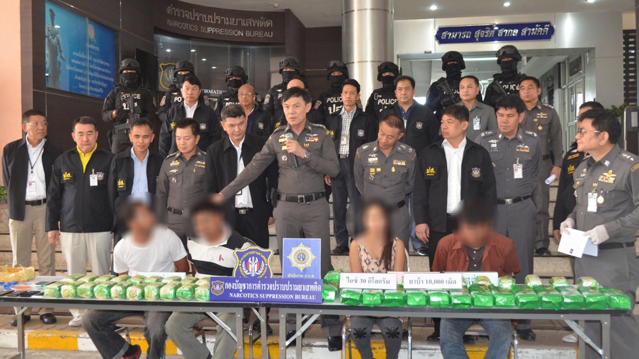 บช.ปส. แถลงจับไอซ์ลอตใหญ่-ยาบ้า ค่า 60 ล้านบาท