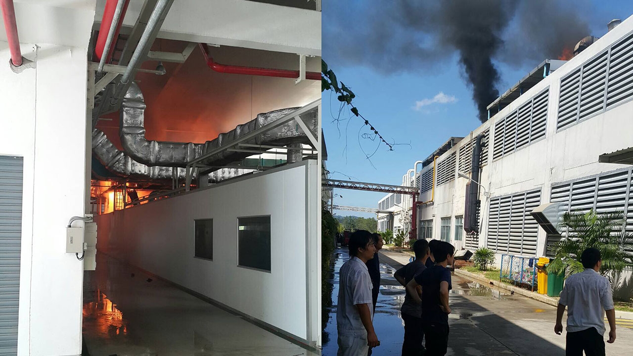 ไฟไหม้โรงงานชิ้นส่วนรถยนต์ ในนิคมอมตะซิตี้ ไร้เจ็บ