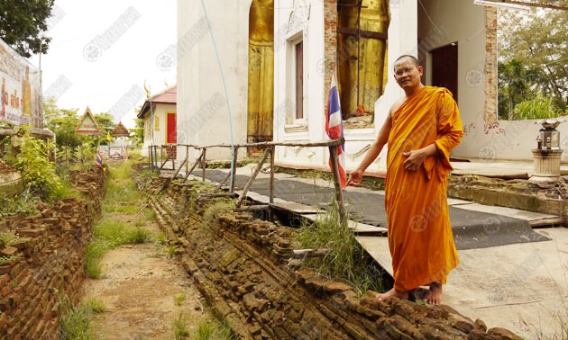 วอนดูแลโบราณสถานสิงห์บุรีอายุกว่า700ปีฝนกัดเซาะพัง