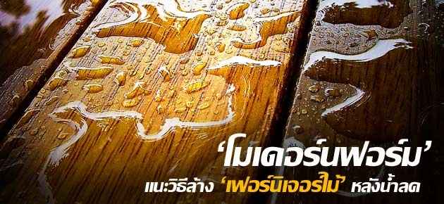 'โมเดอร์นฟอร์ม'แนะวิธีล้าง'เฟอร์นิเจอร์ไม้'หลังน้ำลด