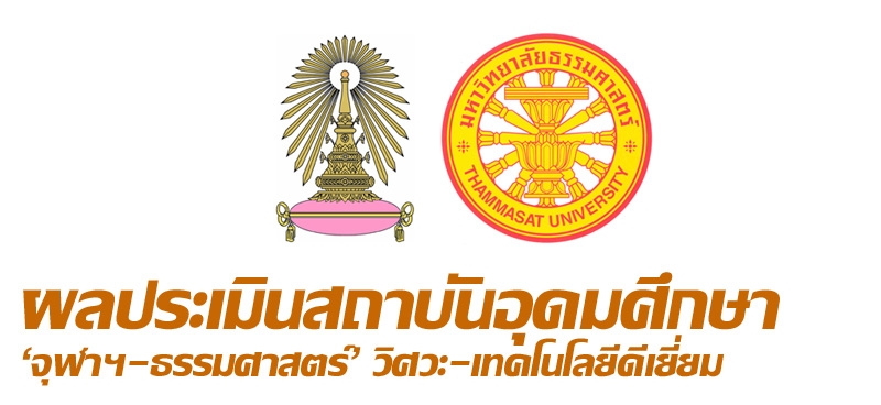 ผลประเมินสถาบันอุดมศึกษา 'จุฬาฯ-ธรรมศาสตร์' วิศวะ-เทคโนโลยีดีเยี่ยม