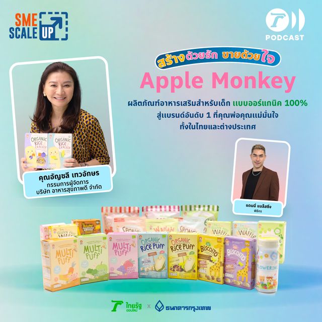 “Apple Monkey” อาหารเด็กออร์แกนิกที่ดีต่อใจและดีต่อสุขภาพ | SME Scale Up EP.32